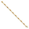 14k Citrine Diamond Infinity Bracelet