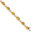 14k Citrine and Diamond Bracelet