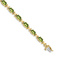 14k 7x5mm Oval Peridot Bracelet