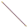 14k 6x4mm Oval Amethyst Bracelet
