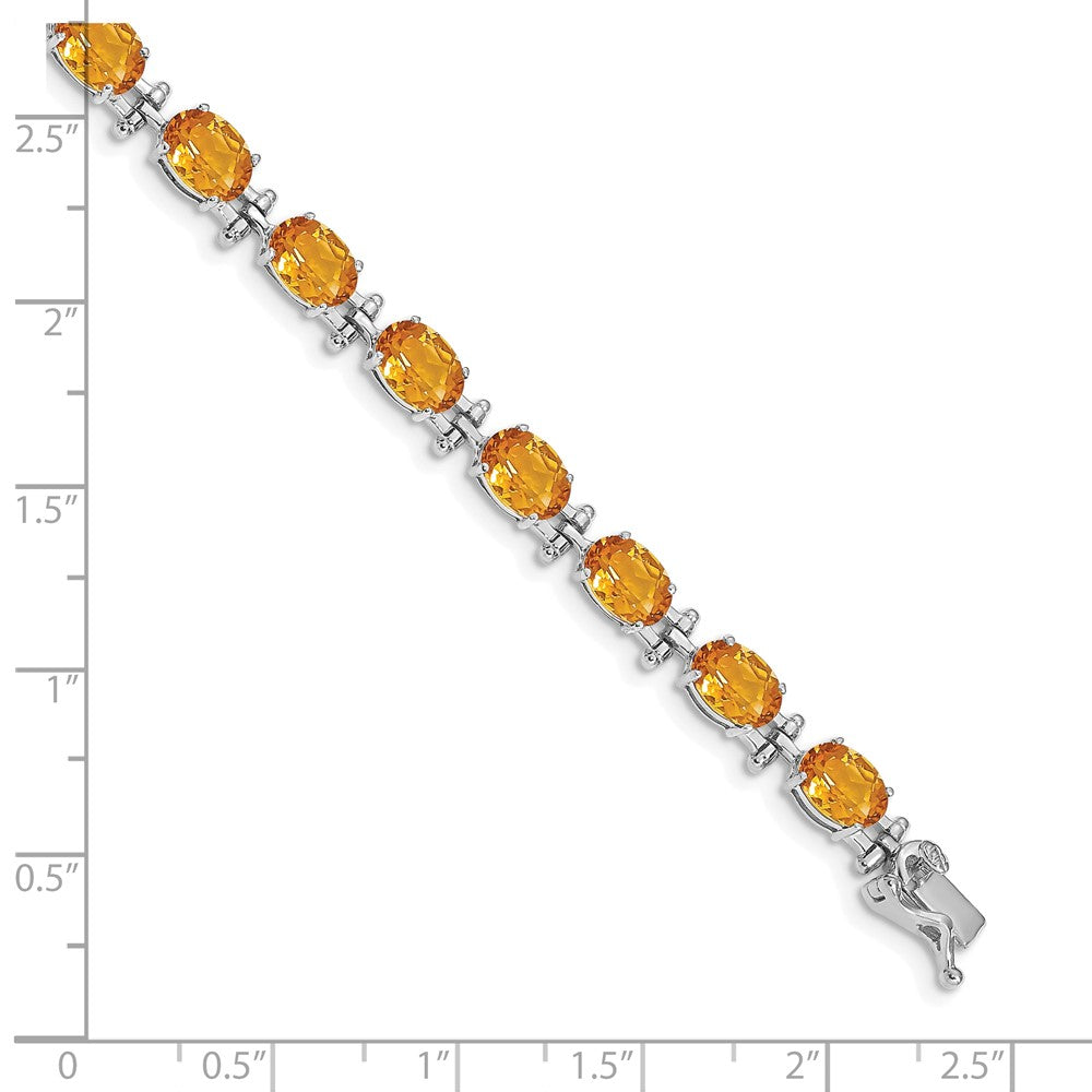 14k White Gold Citrine Bracelet
