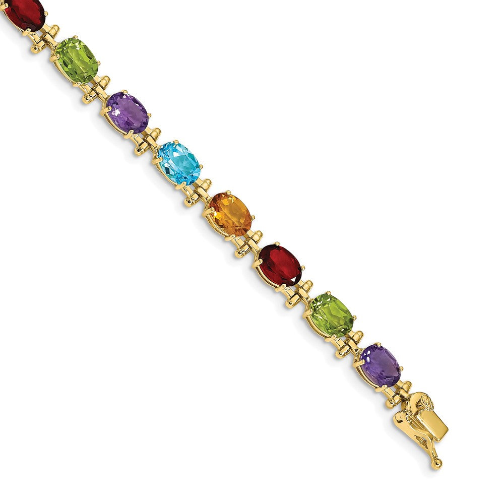 14k Rainbow Gemstone Bracelet