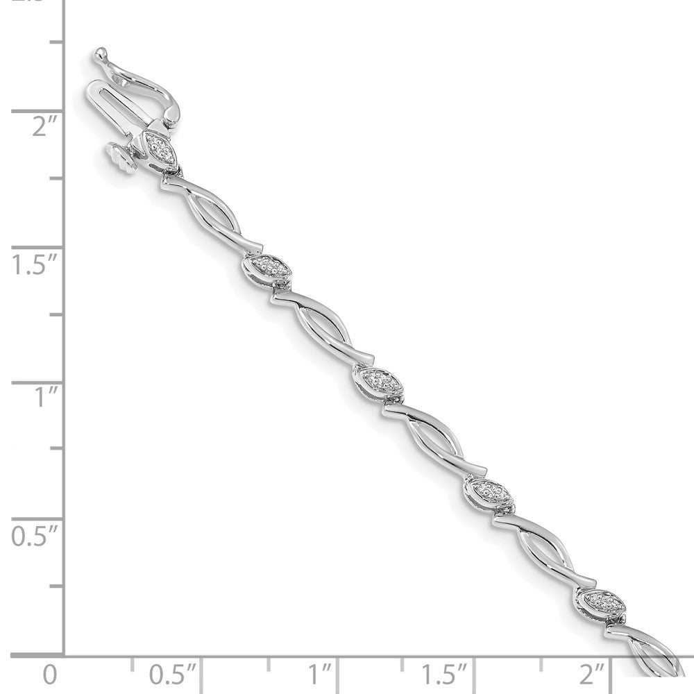 14k White Gold Diamond Bracelet