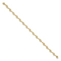 10k Gold Diamond 7.5in Link Bracelet