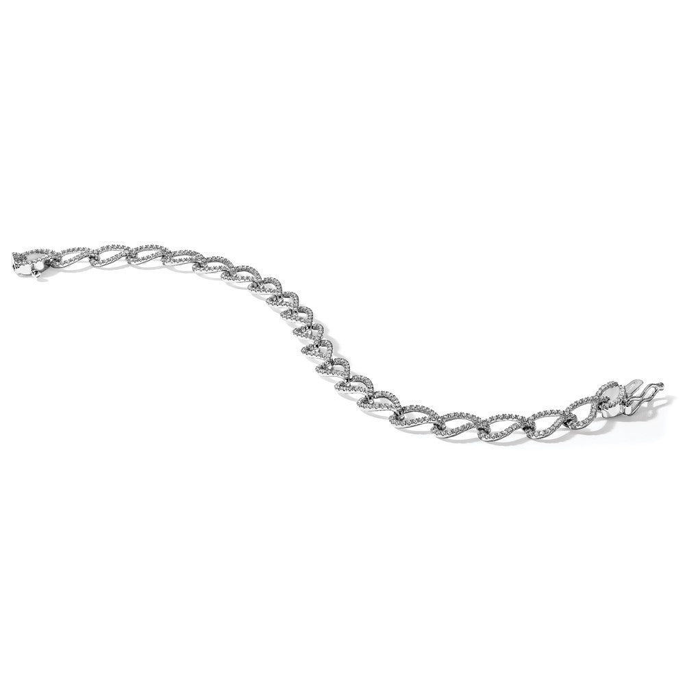 14k White Gold Diamond Bracelet