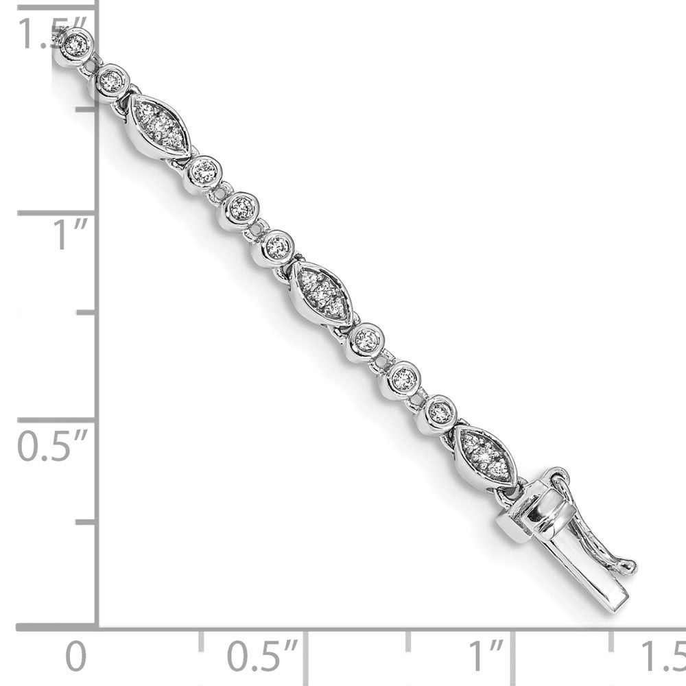 14k White Gold Diamond Bracelet
