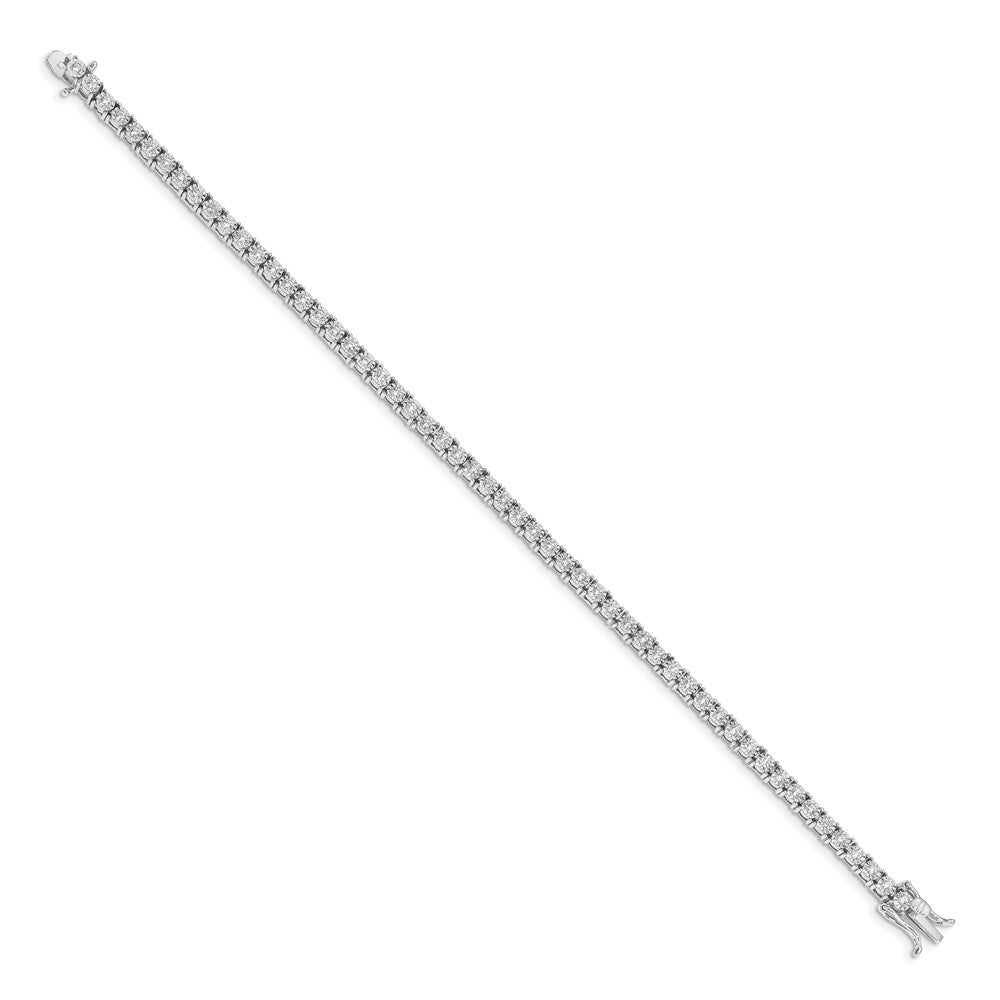 14k White Gold Illusion Setting Diamond Bracelet