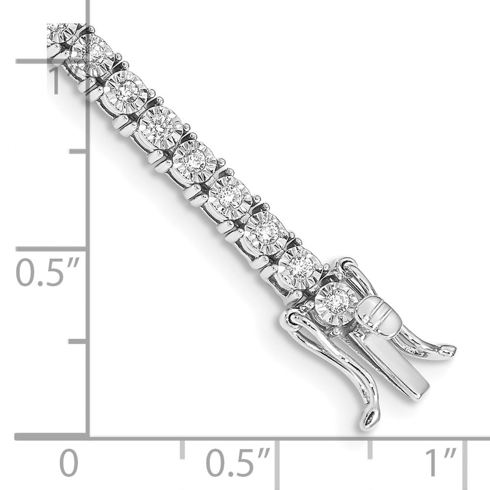 14k White Gold Illusion Setting Diamond Bracelet