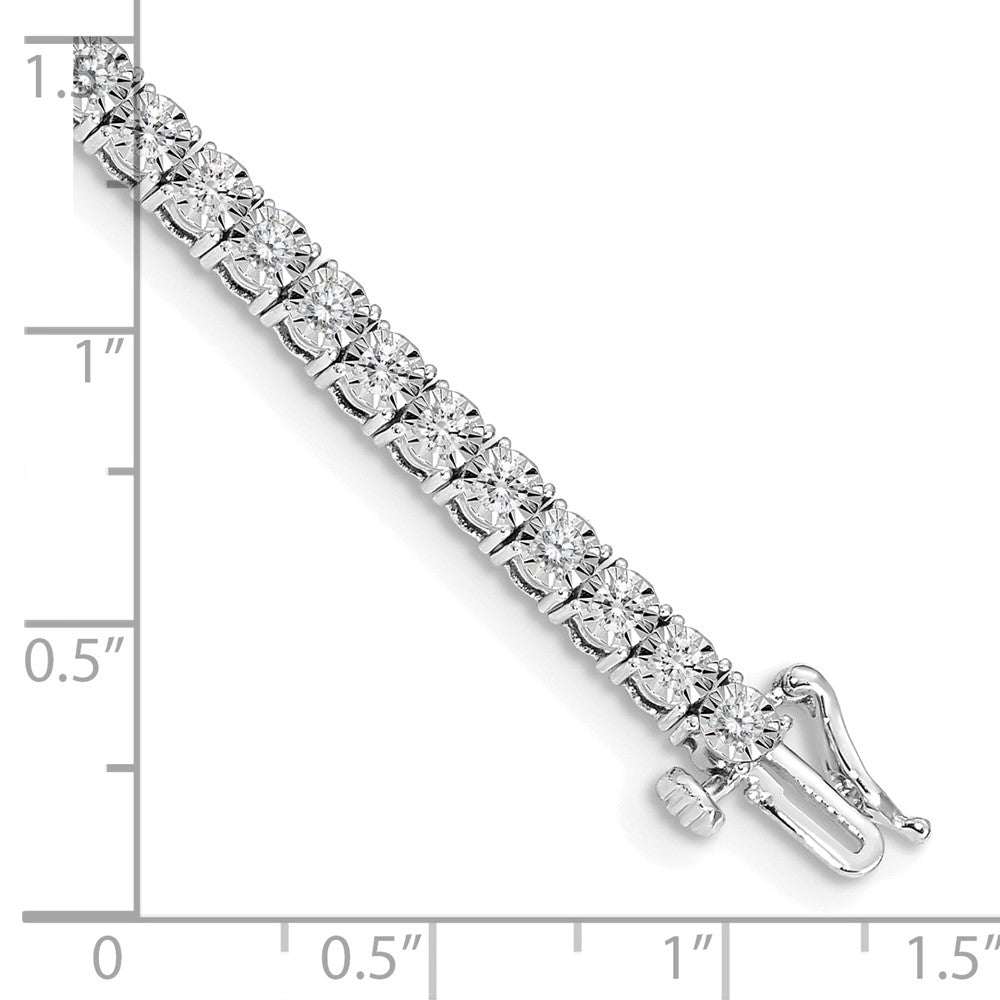 14k White Gold Illusion Setting Diamond Bracelet