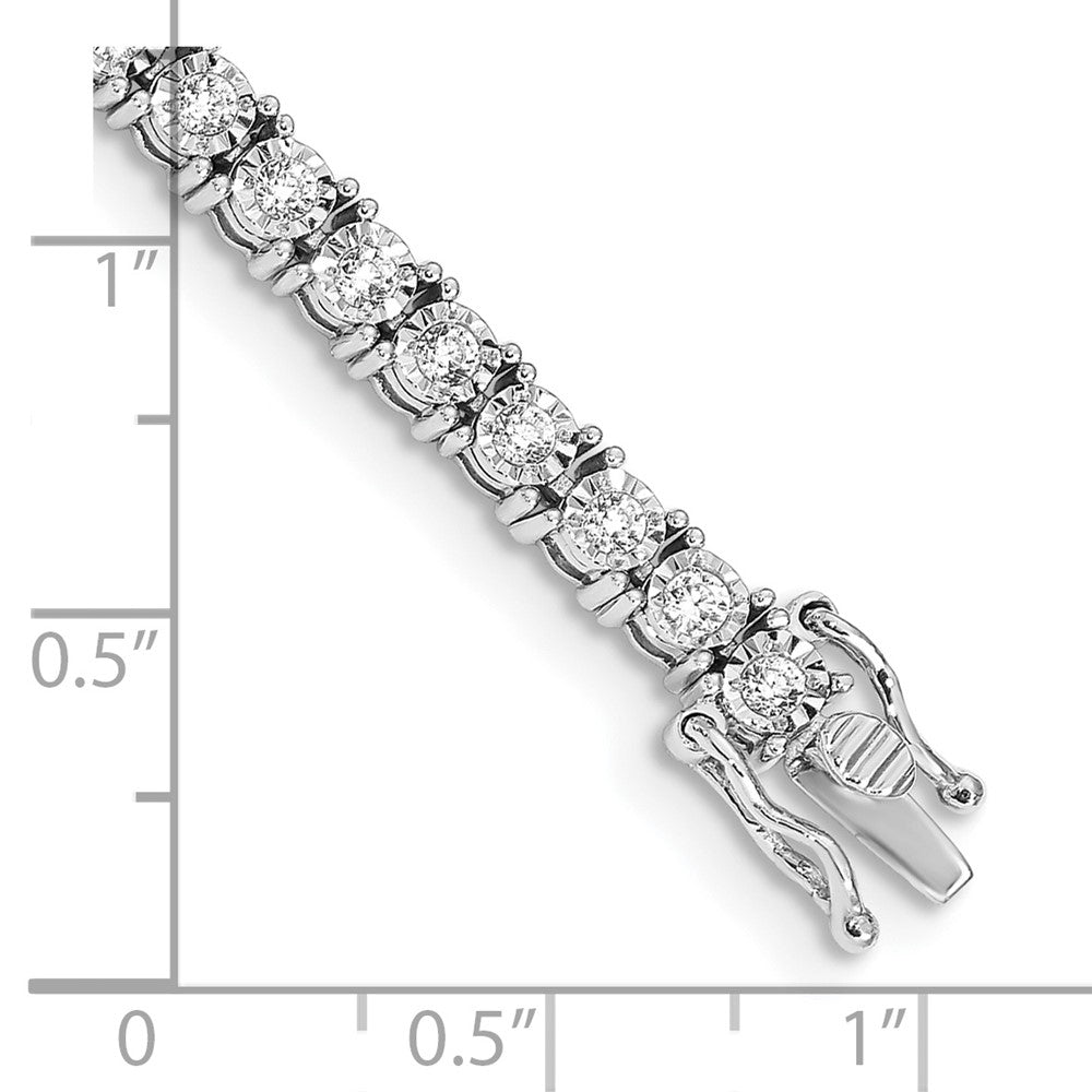 14k White Gold Illusion Setting Diamond Bracelet