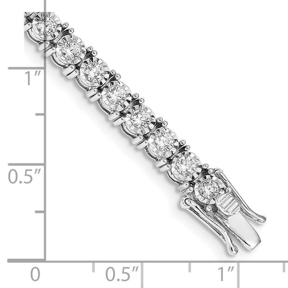 14k White Gold Illusion Setting Diamond Bracelet