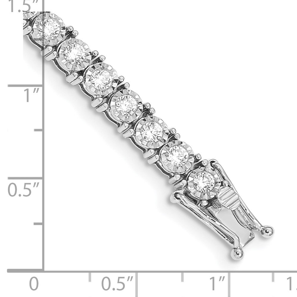 14k White Gold Illusion Setting Diamond Bracelet