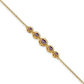 14k Marquise Amethyst Bracelet