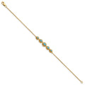 14k Marquise Blue Topaz Bracelet