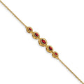 14k Marquise Garnet Bracelet