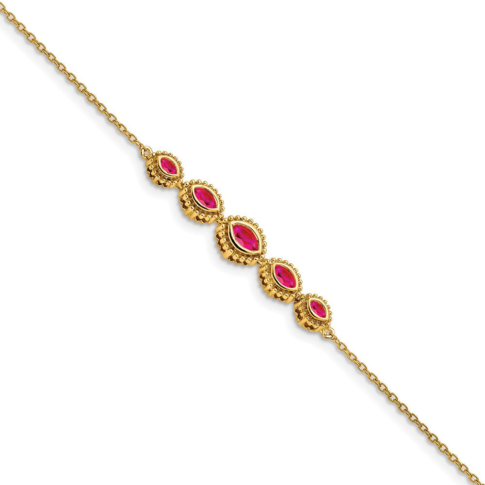 14k Marquise Ruby Bracelet