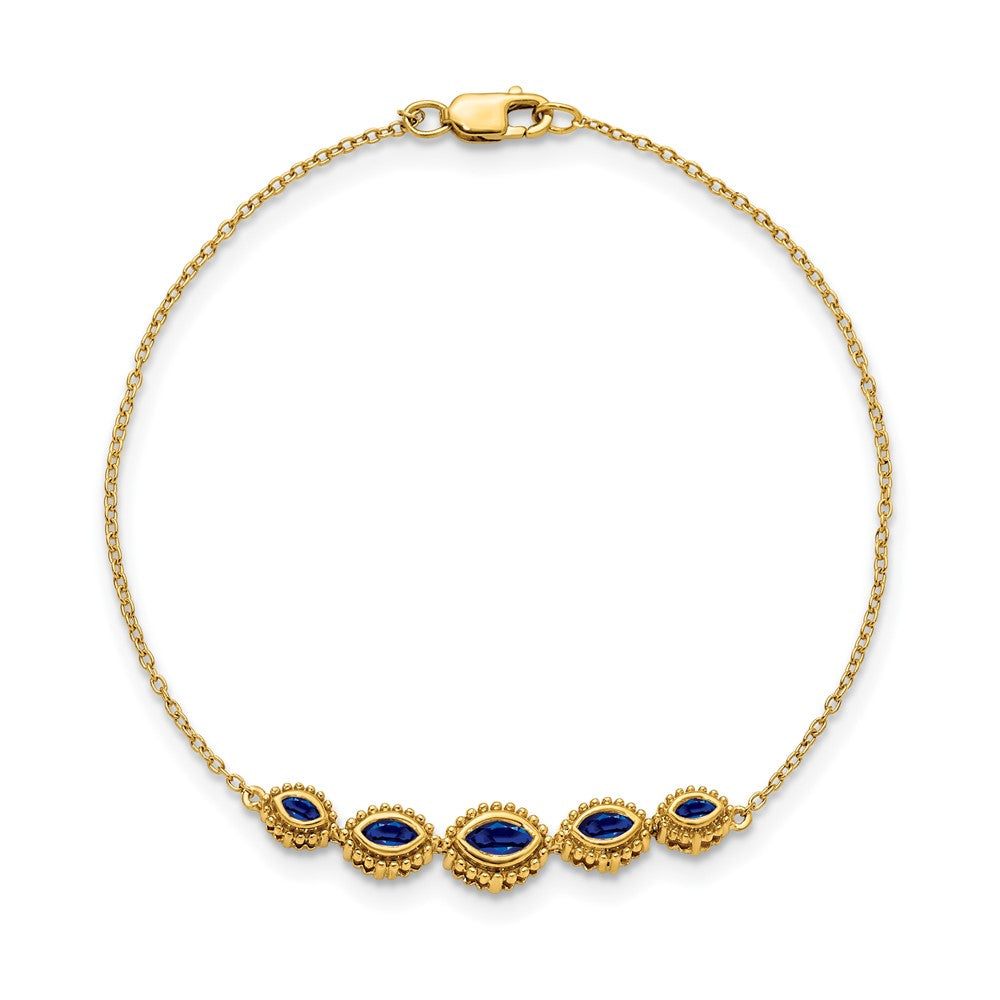 14k Marquise Sapphire Bracelet