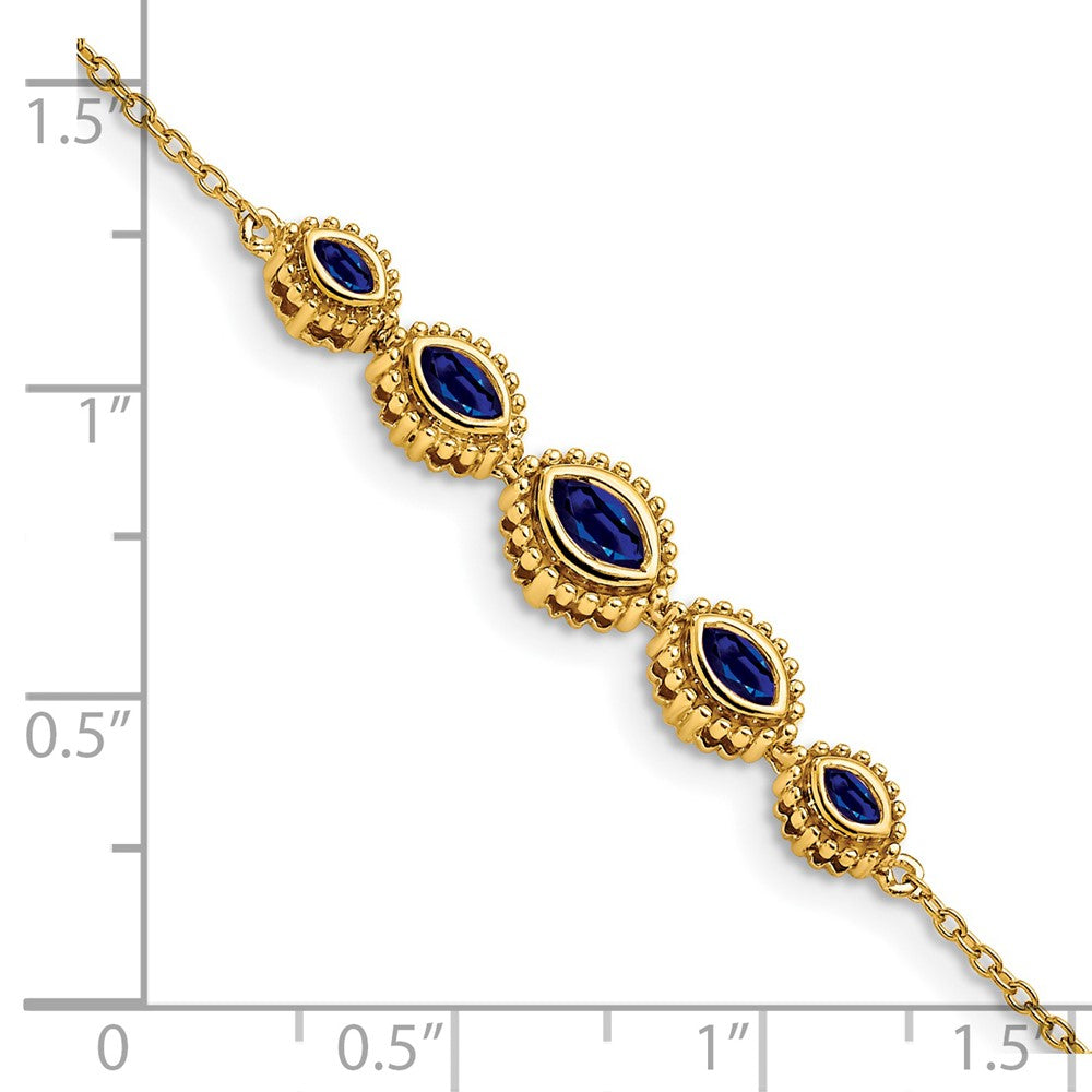 14k Marquise Sapphire Bracelet