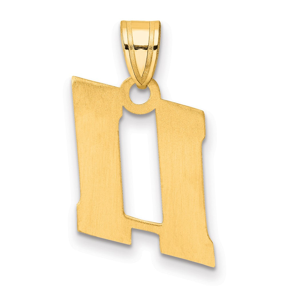 14k Polished Block Number 11 Pendant