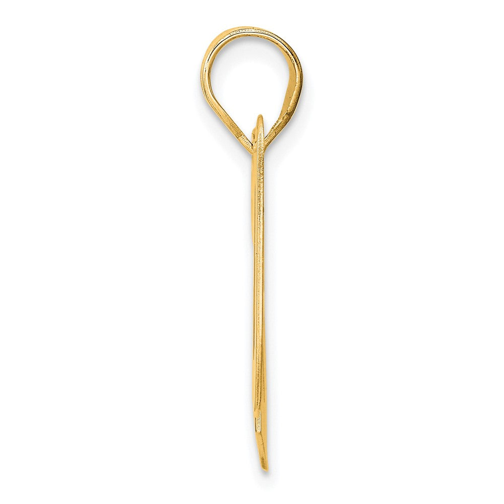 14k Polished Block Number 20 Pendant