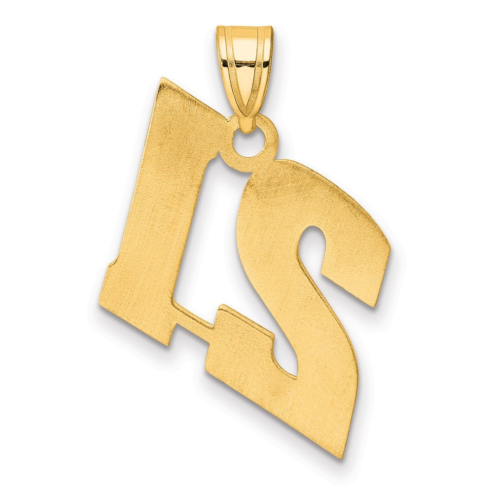 14k Polished Block Number 21 Pendant