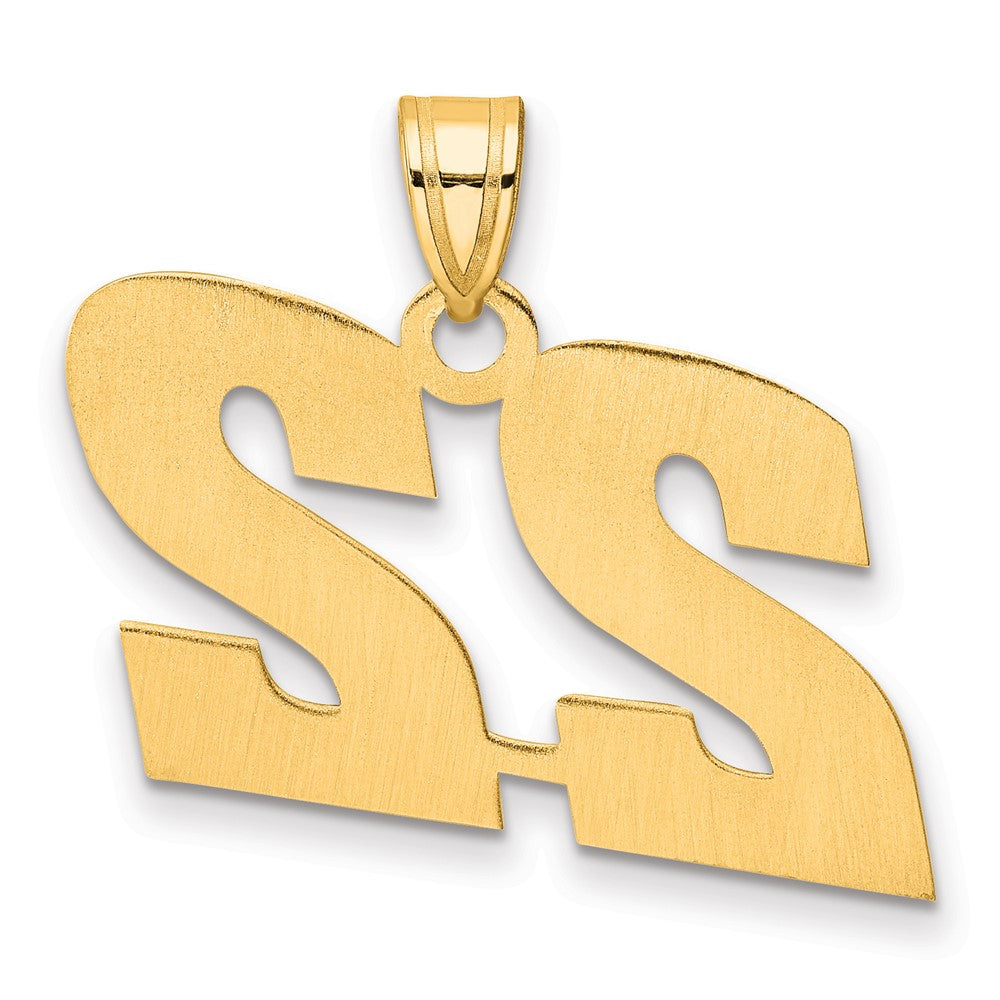 14k Polished Block Number 22 Pendant