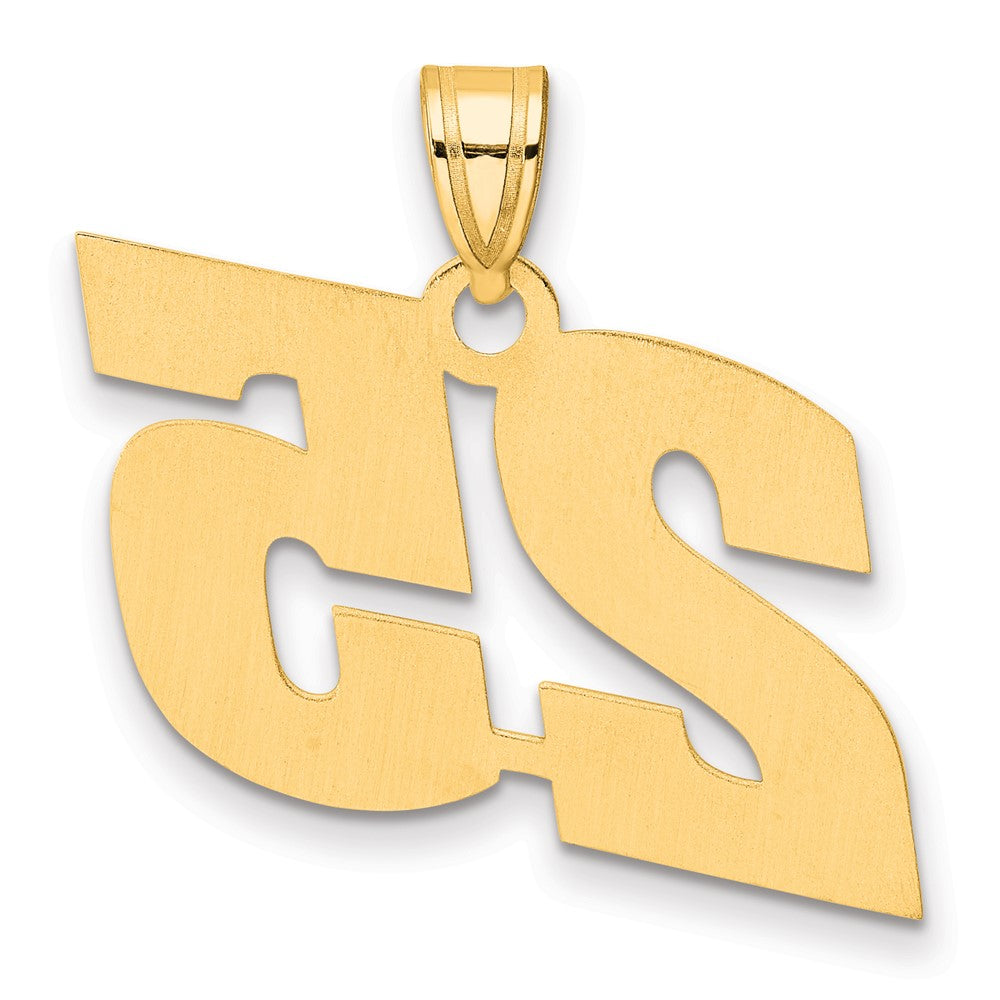 14k Polished Block Number 25 Pendant