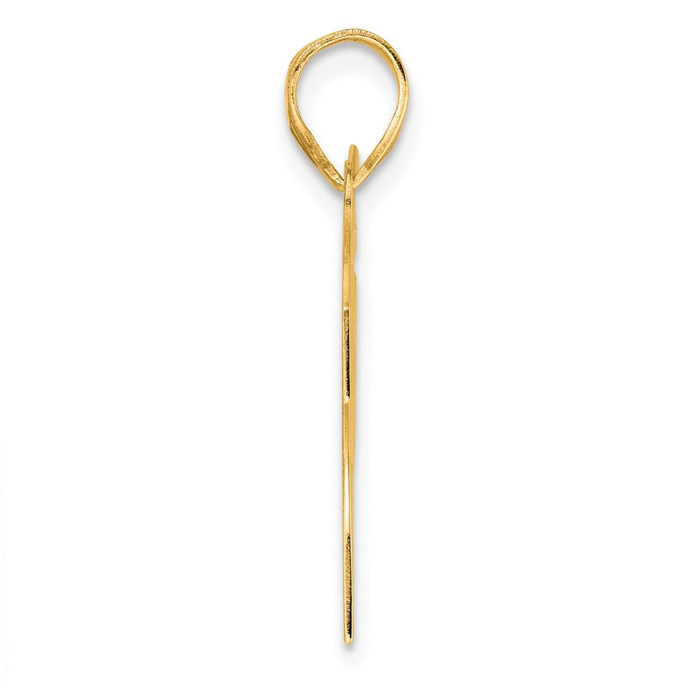 14k Polished Block Number 26 Pendant