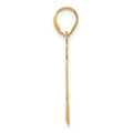 14k Polished Block Number 27 Pendant