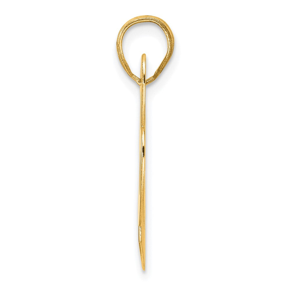 14k Polished Block Number 28 Pendant