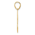 14k Polished Block Number 34 Pendant