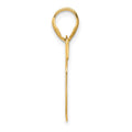 14k Polished Block Number 35 Pendant
