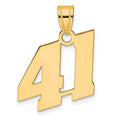 14k Polished Block Number 41 Pendant
