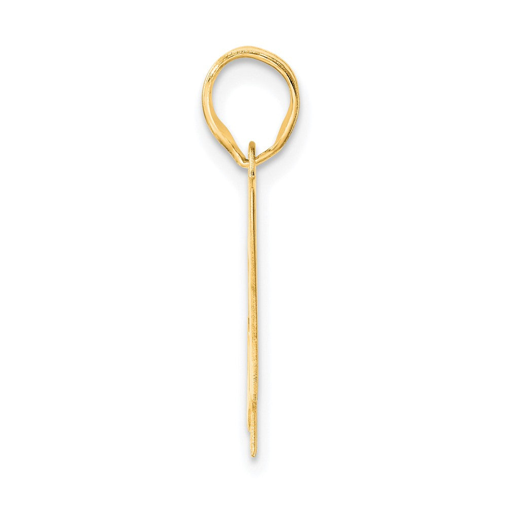 14k Polished Block Number 43 Pendant