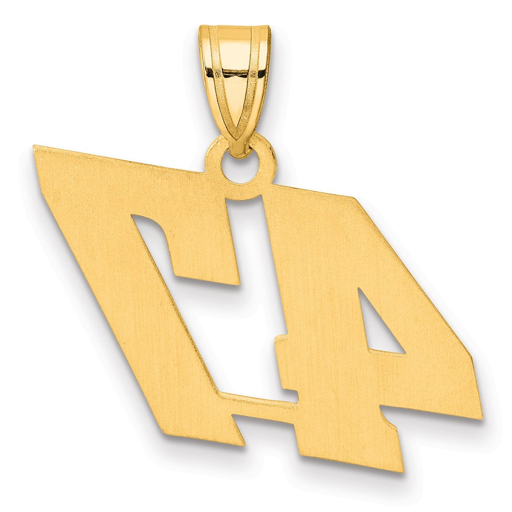 14k Polished Block Number 47 Pendant
