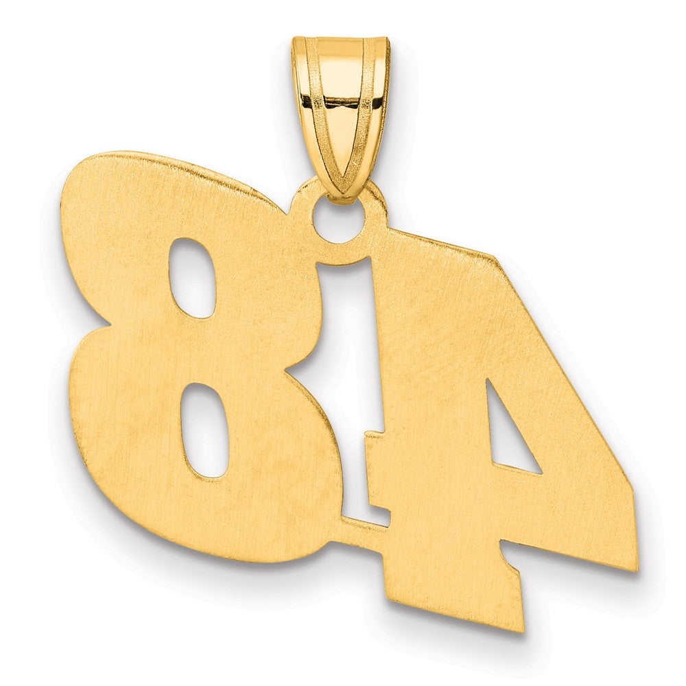 14k Polished Block Number 48 Pendant