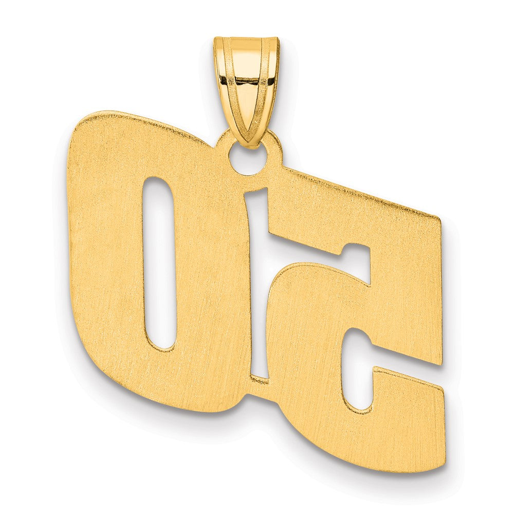 14k Polished Block Number 50 Pendant