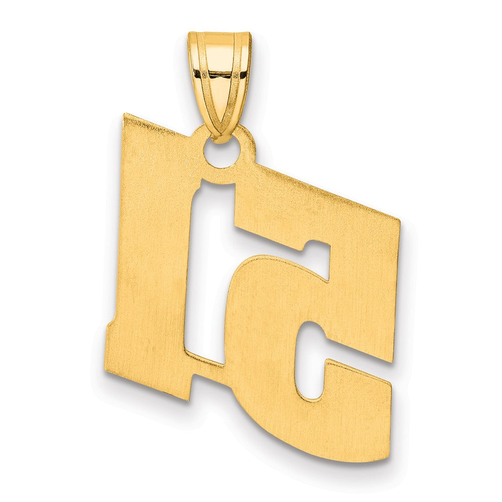 14k Polished Block Number 51 Pendant