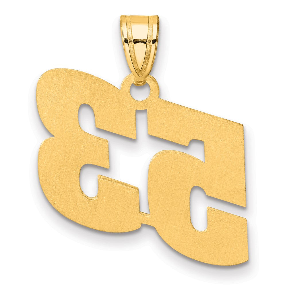 14k Polished Block Number 53 Pendant
