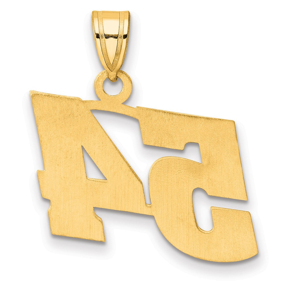 14k Polished Block Number 54 Pendant