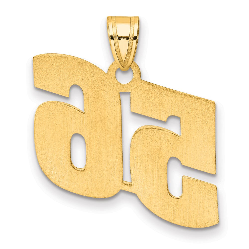 14k Polished Block Number 56 Pendant