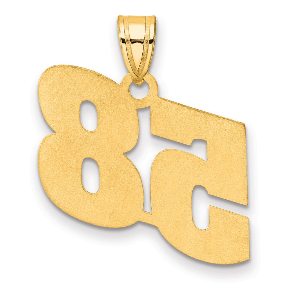 14k Polished Block Number 58 Pendant
