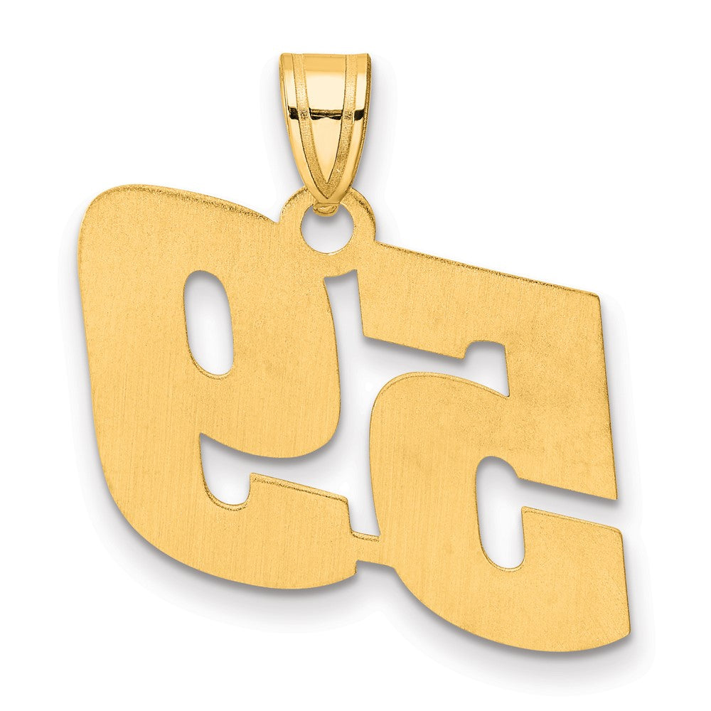 14k Polished Block Number 59 Pendant