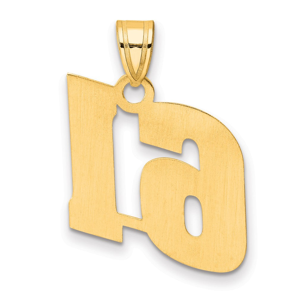 14k Polished Block Number 61 Pendant