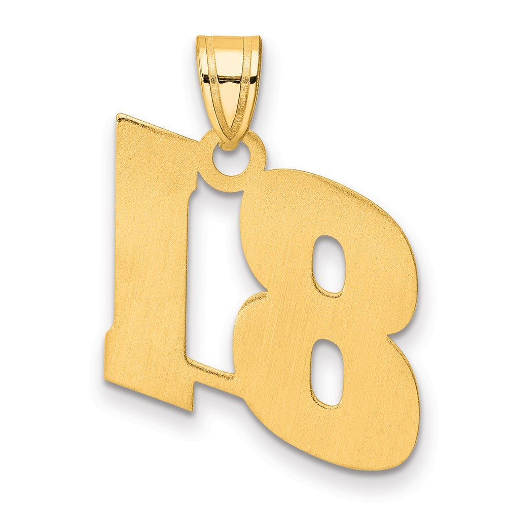 14k Polished Block Number 81 Pendant