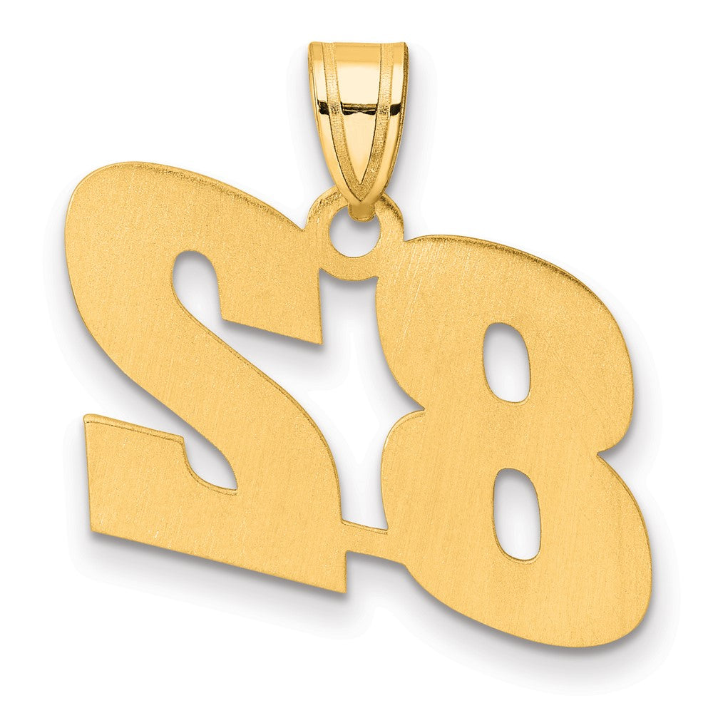 14k Polished Block Number 82 Pendant