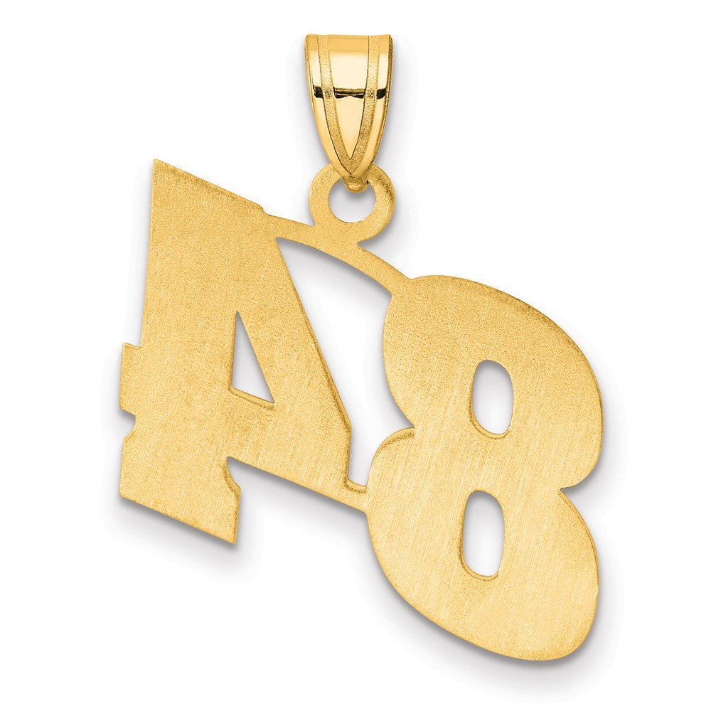 14k Polished Block Number 84 Pendant