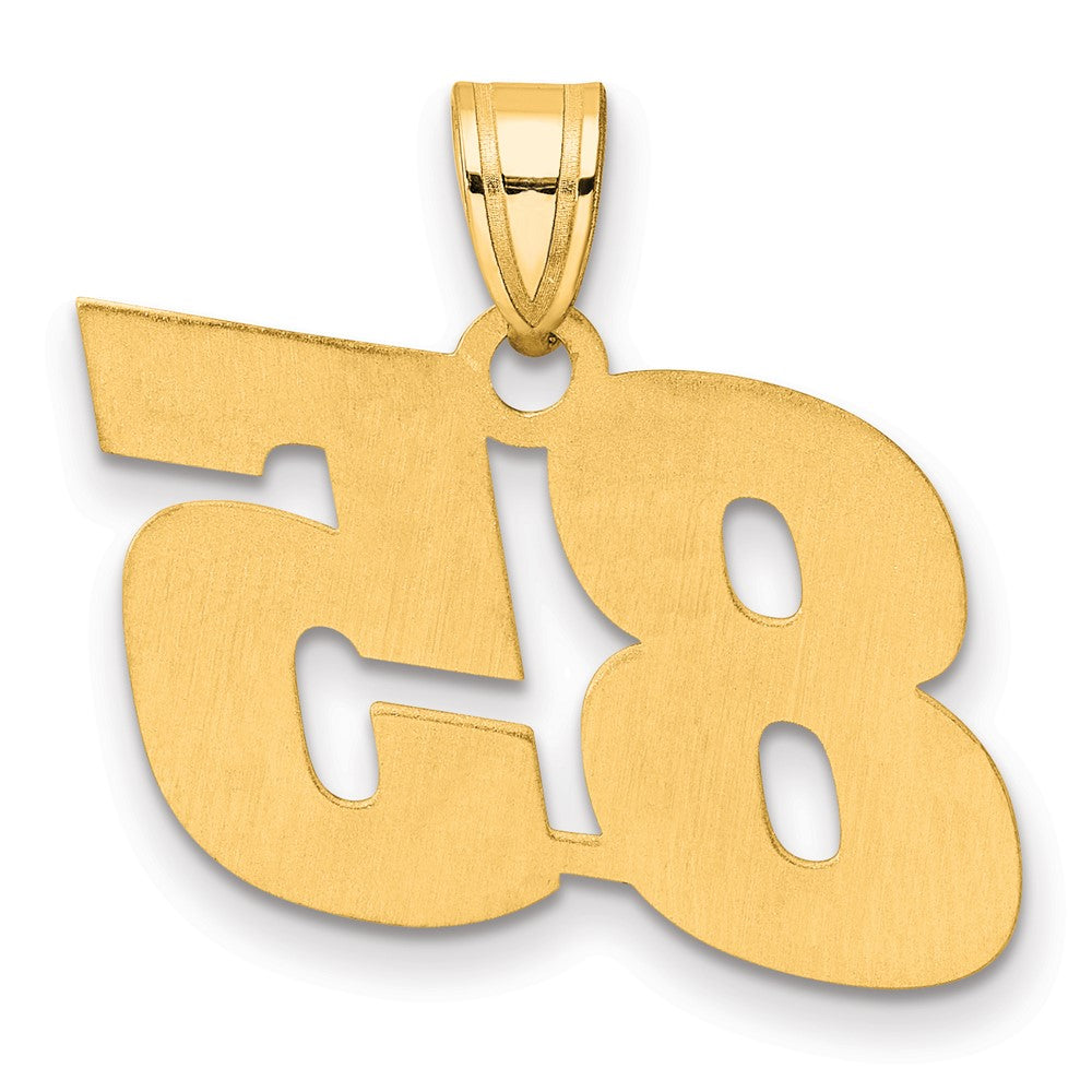 14k Polished Block Number 85 Pendant