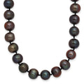 14k 8-9mm Black Near Round Freshwater Cultured Pearl Necklace