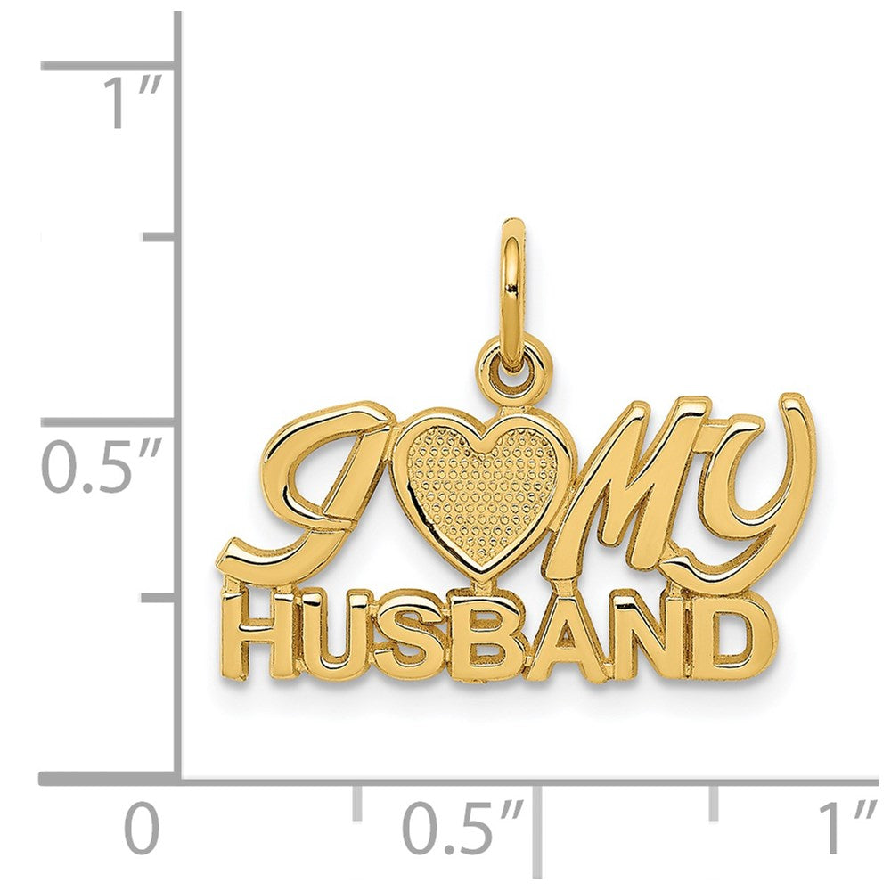 14k I HEART MY HUSBAND Charm